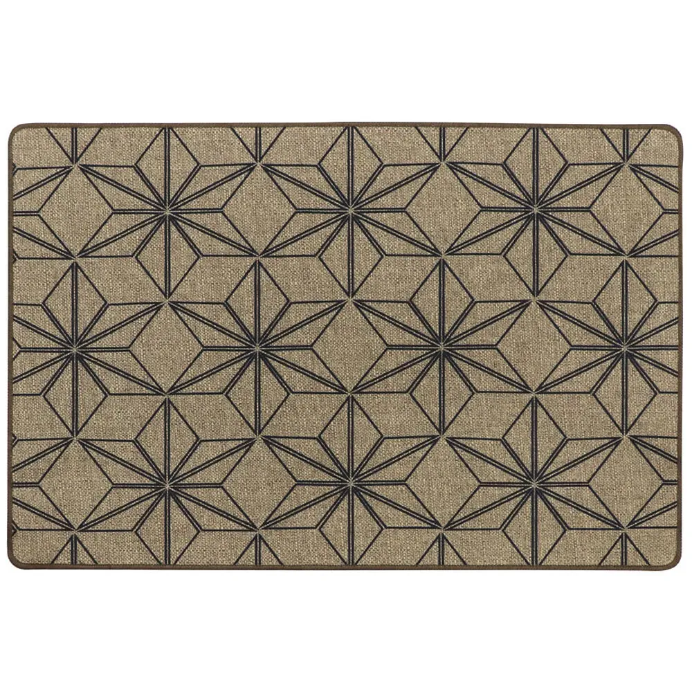 Elegance Stars Door Mat and Runner Set - Cream