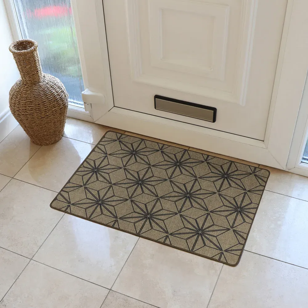 Elegance Stars Door Mat - Cream