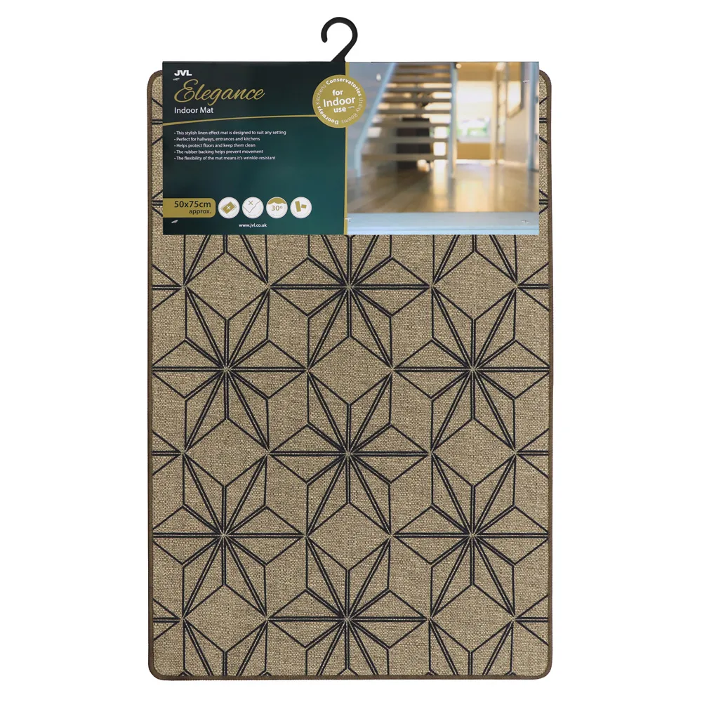 Elegance Stars Door Mat - Cream