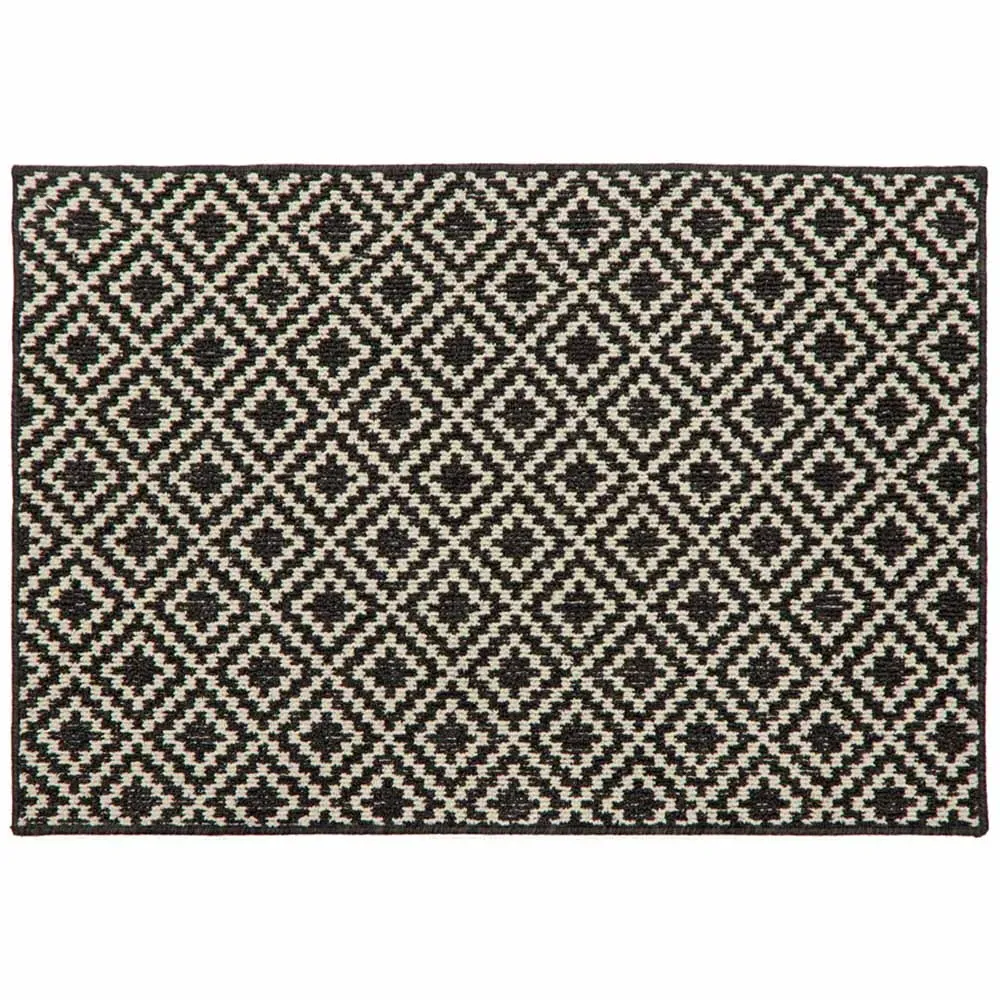 Everley Monochrome Indoor Washable Rug - 80 x 120cm image