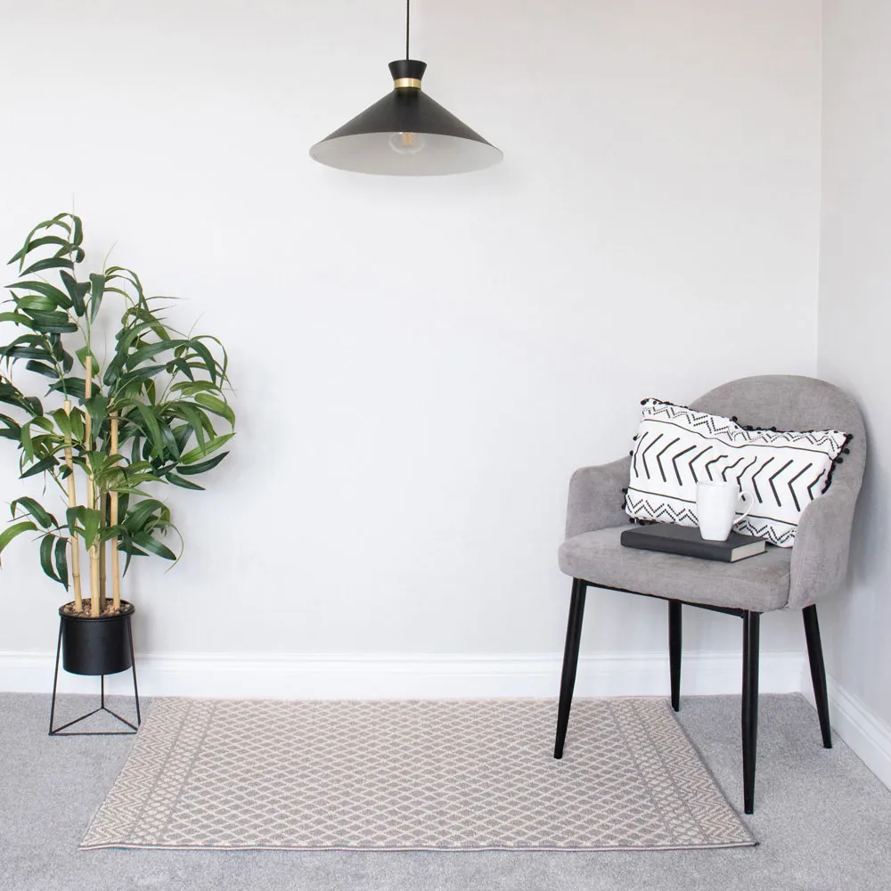 Everley Washable Indoor Rug - Grey