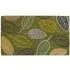 Falling Leaves Latex Coir Door Mat - Green