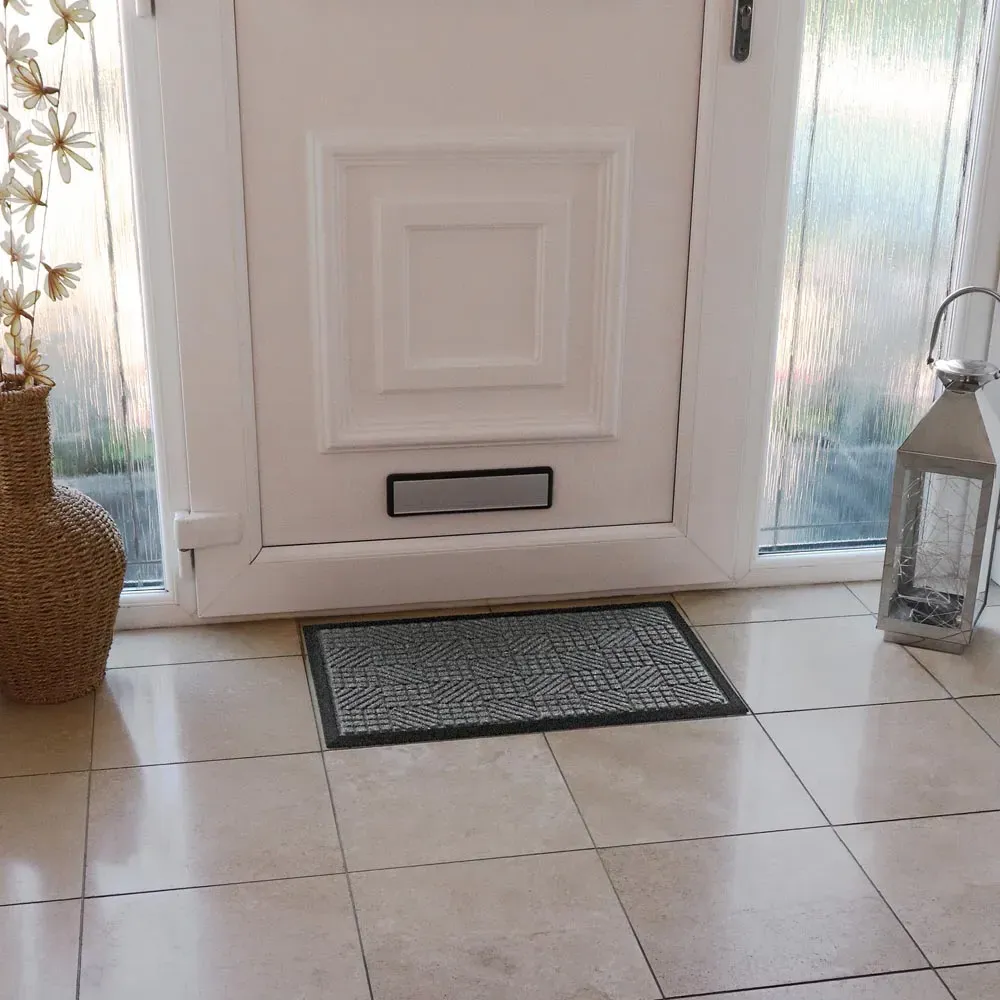 Firth Rubber Doormat - Grey, Polypropylene