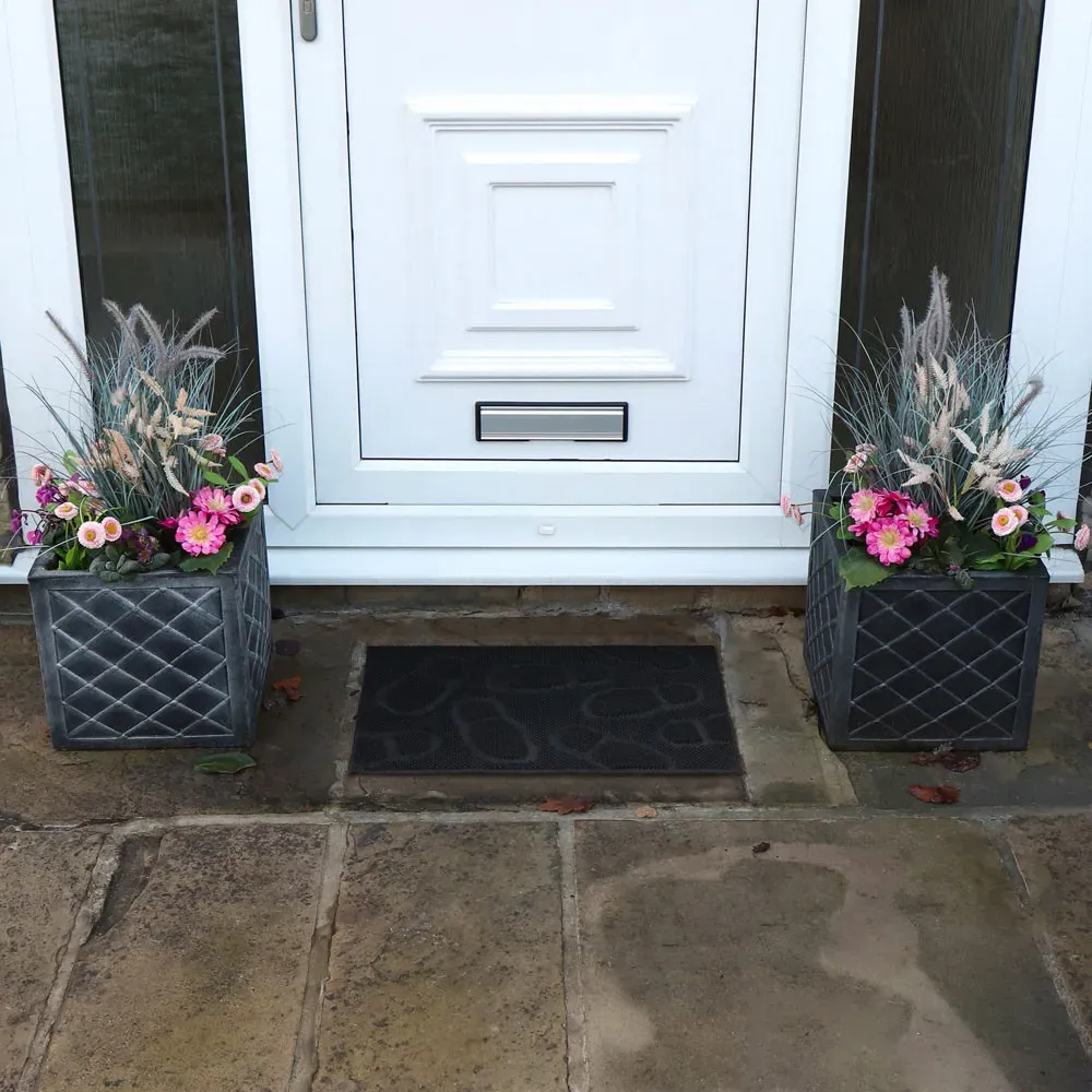 Footprint Rubber Scraper Doormat 40 x 60cm