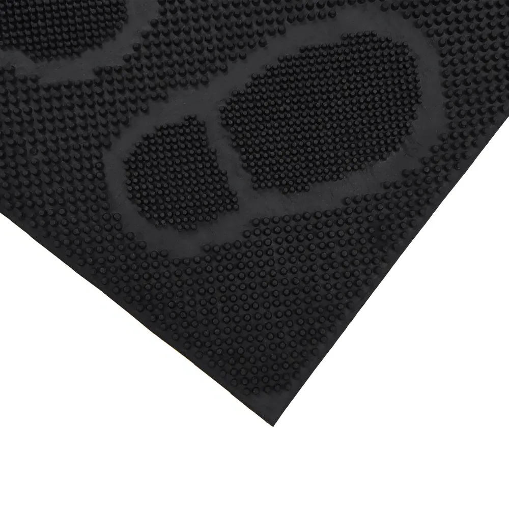 Footprint Rubber Scraper Doormat 40 x 60cm