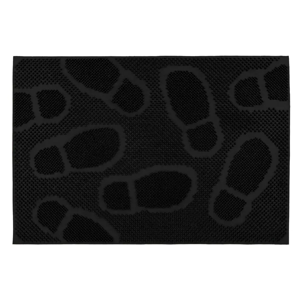 Footprint Rubber Scraper Doormat 40 x 60cm