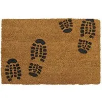 Footprints Embossed Coir Doormat