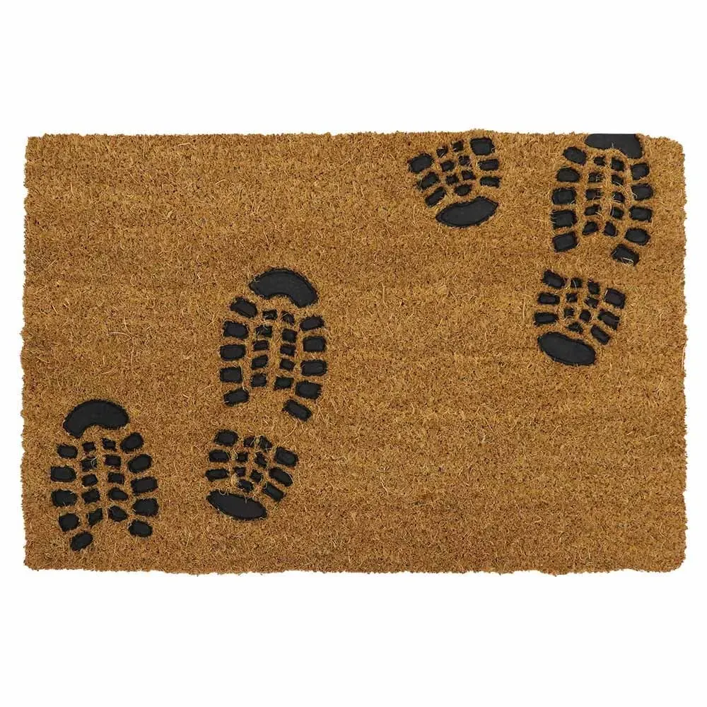 Footprints Embossed Coir Doormat