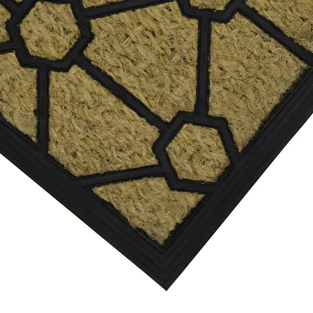 Geometric Woven Tuffscrape Doormat - Coir, Rubber