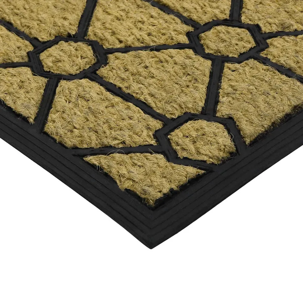 Geometric Woven Tuffscrape Doormat - Coir, Rubber