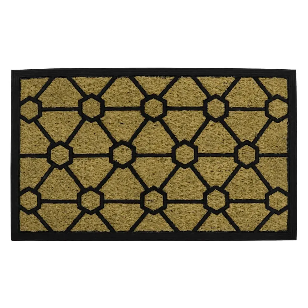 Geometric Woven Tuffscrape Doormat - Coir, Rubber image