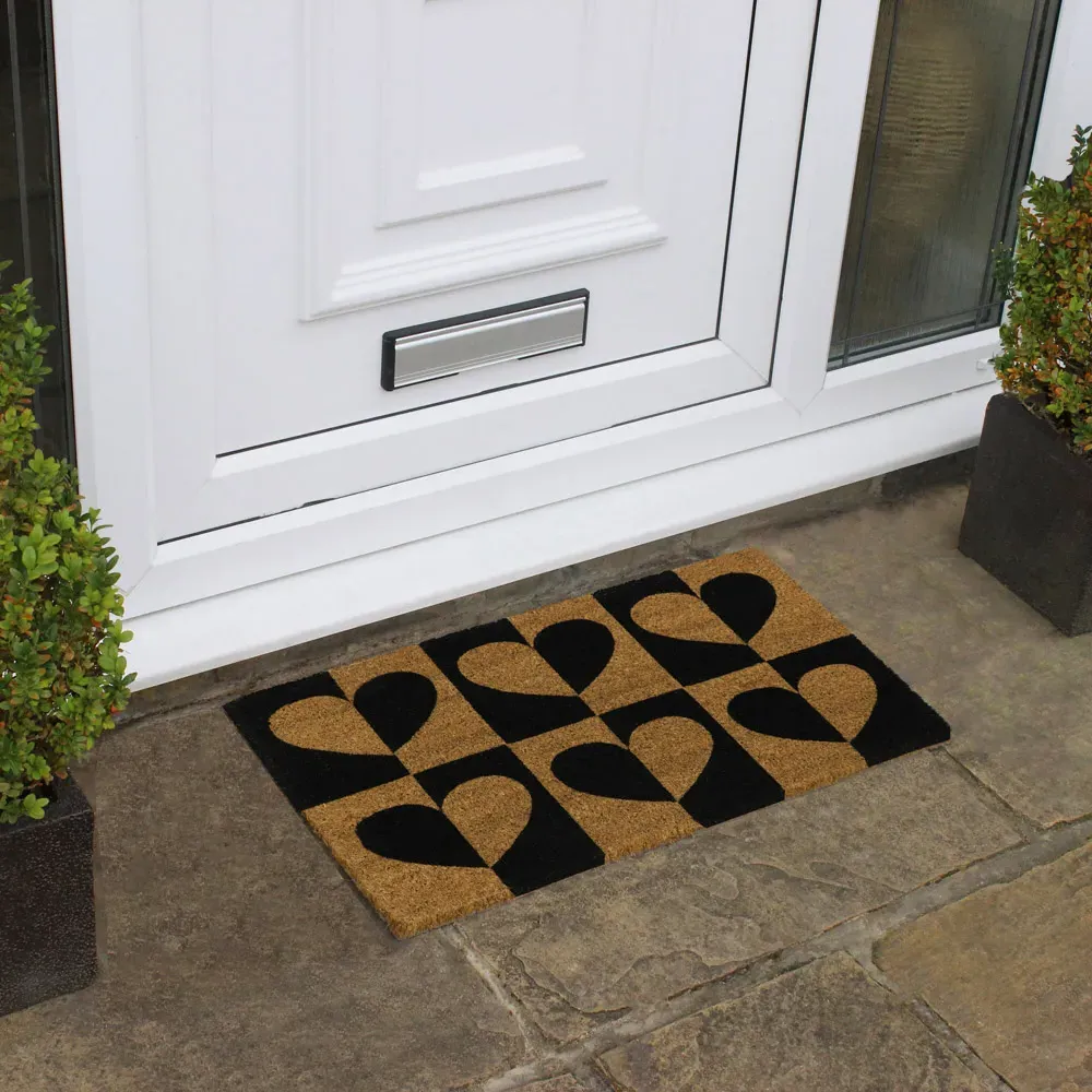 Heart To Heart Latex Coir Door Mat - Multi
