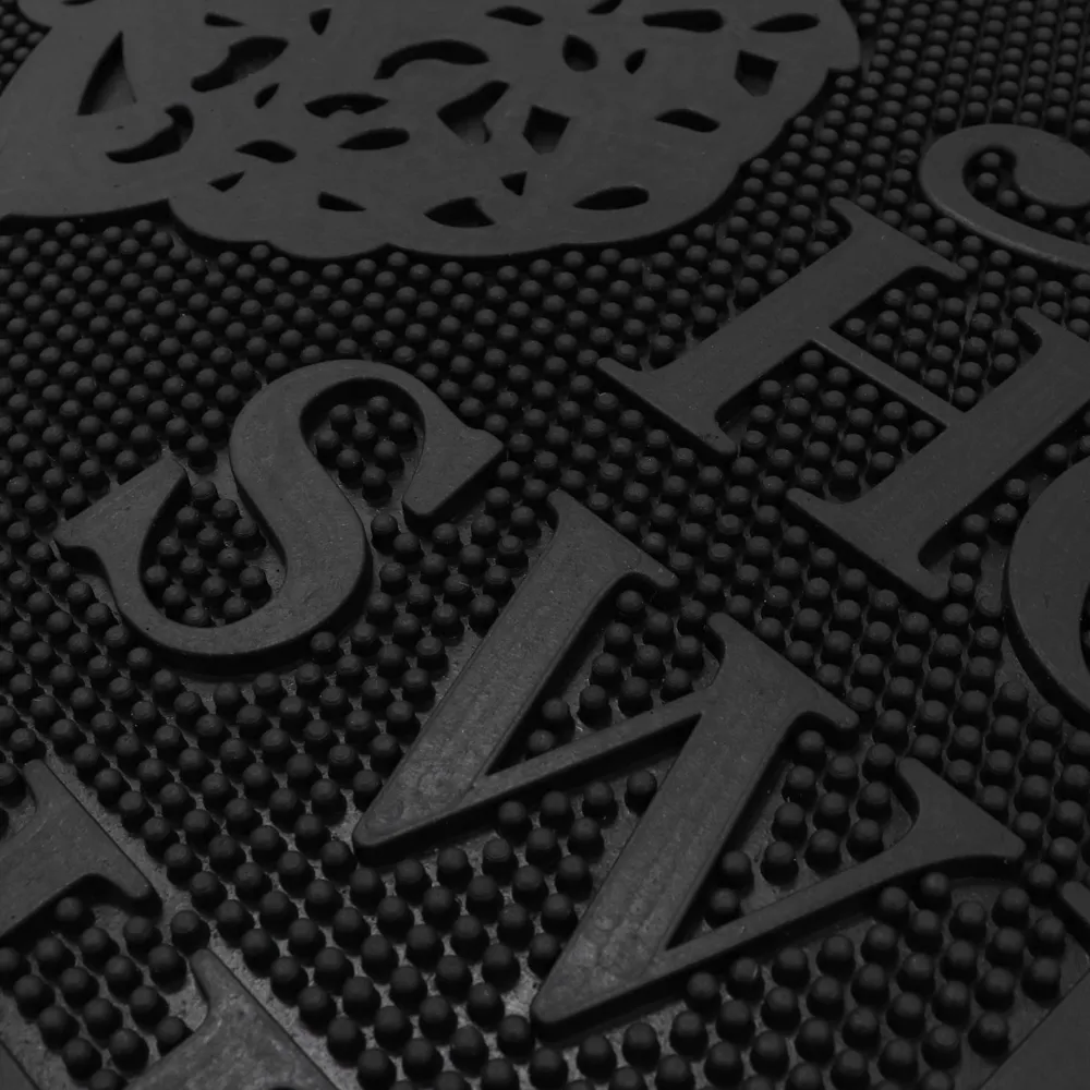 Home Sweet Home Scraper Doormat 45 x 75cm - Black, Rubber