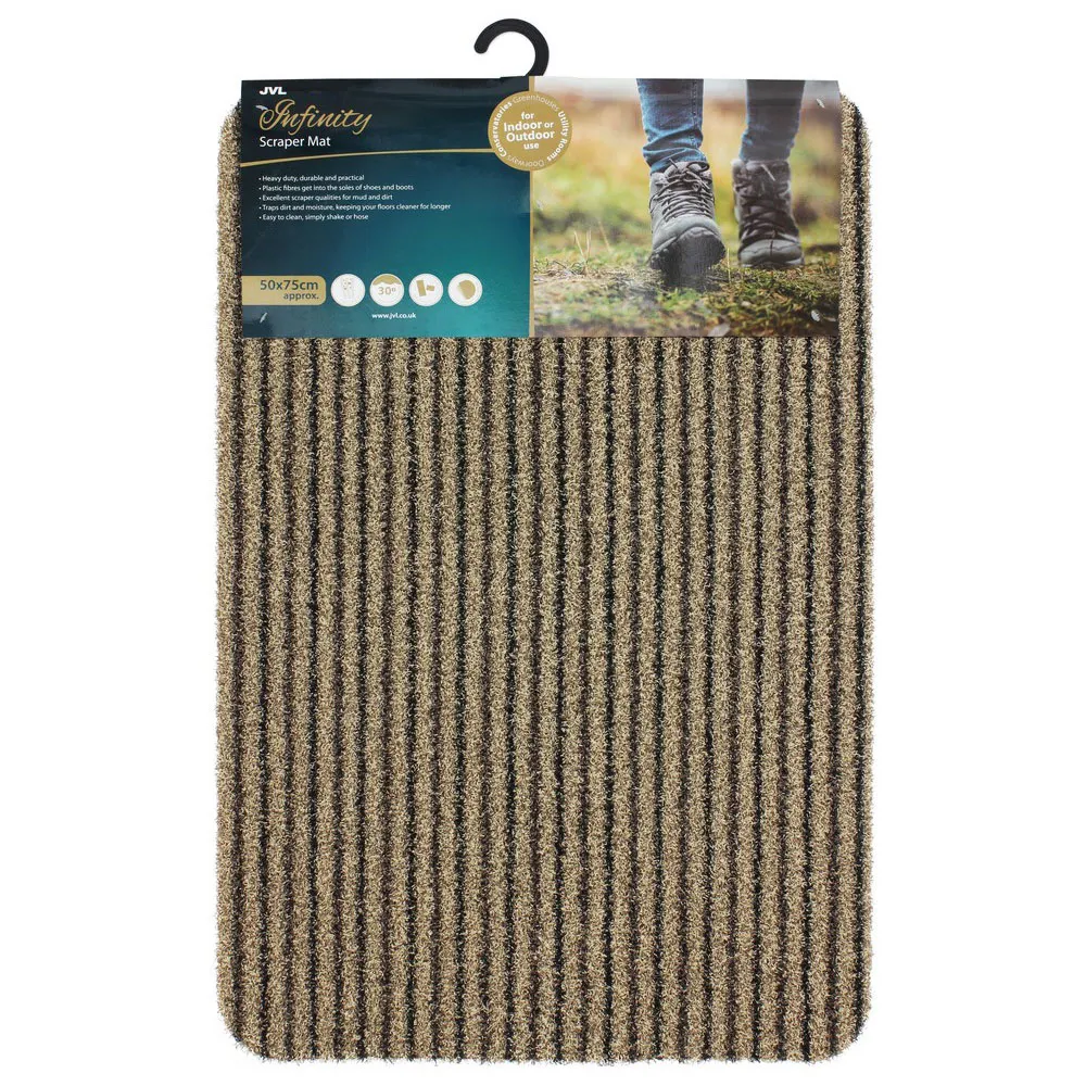 Infinity Scraper Door Mat - Beige