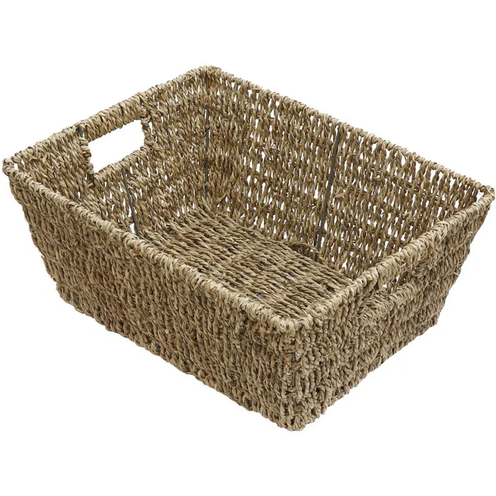 JVL 14L Rectangular Storage Basket - Seagrass