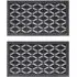 JVL Elipses Rubber Door Mat 2 Pack - Black