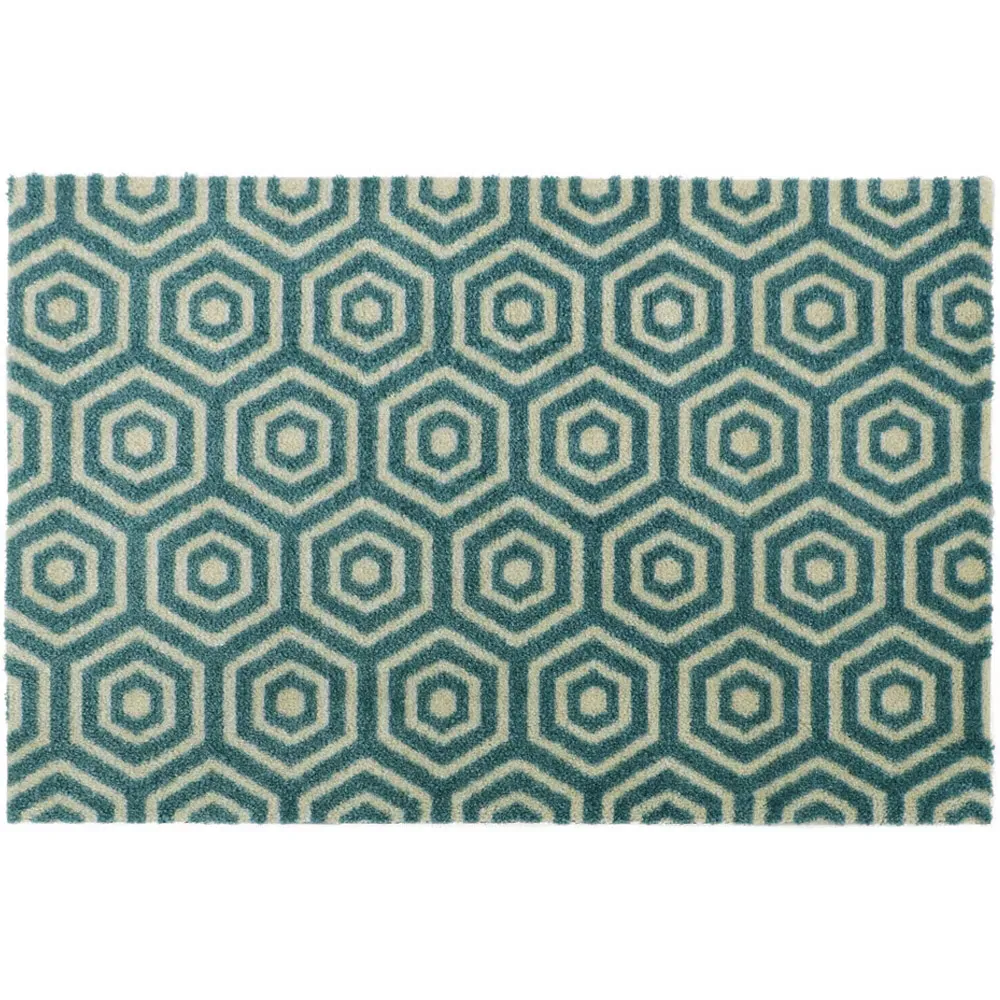 JVL Geo Hex Runner Mat 57 x 150cm - Multi