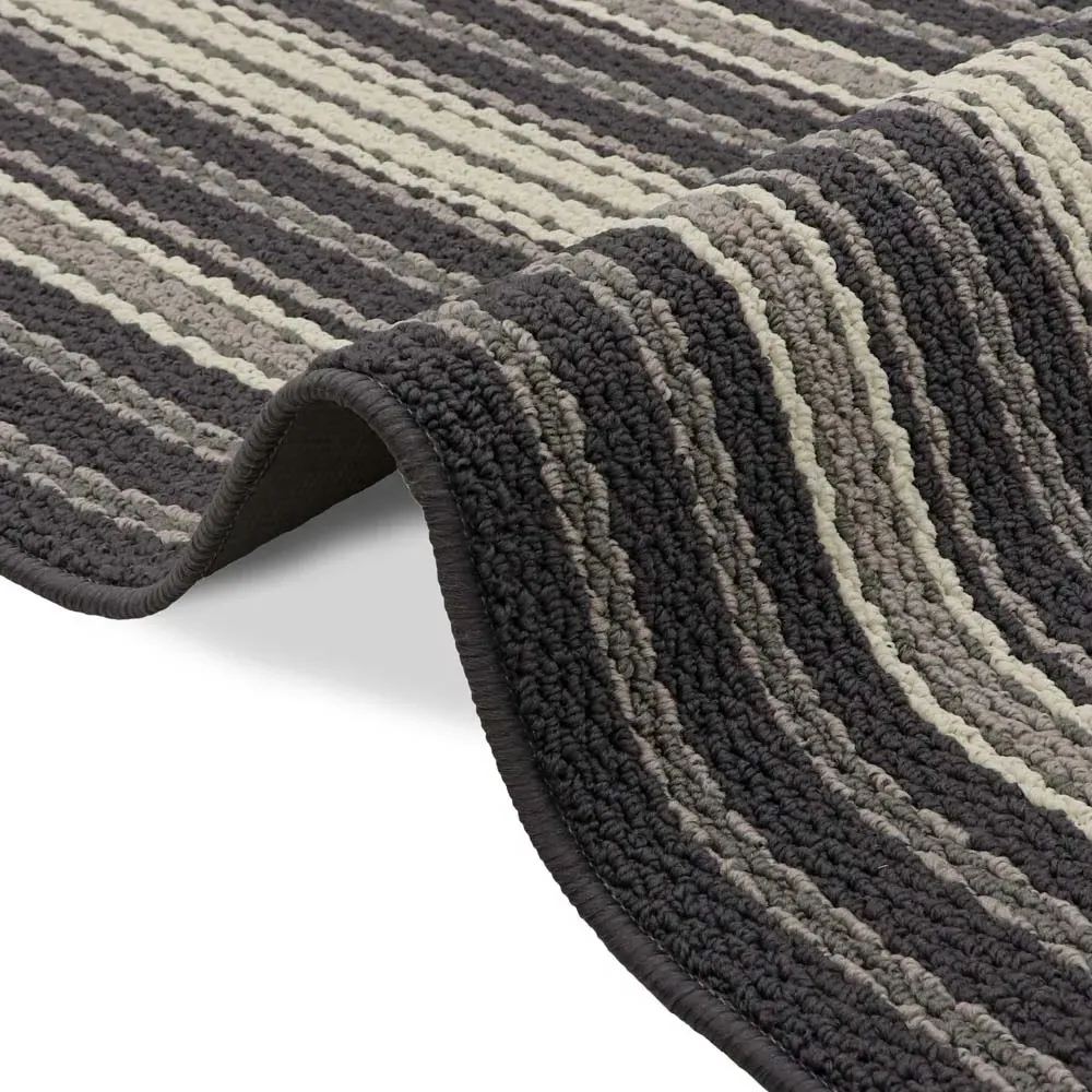 JVL Hubble Dusk Washable Runner - Brown