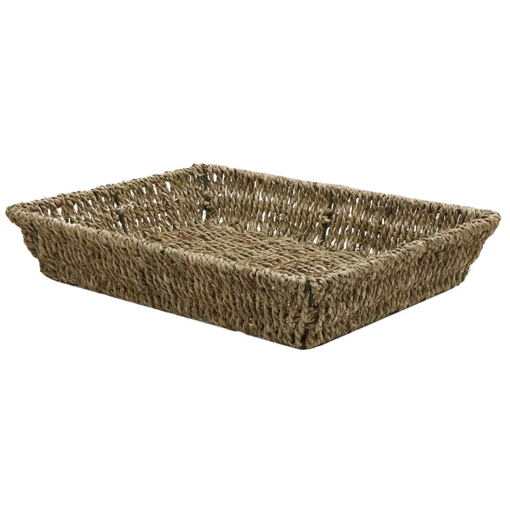 JVL Rectangular Storage Tray - Seagrass