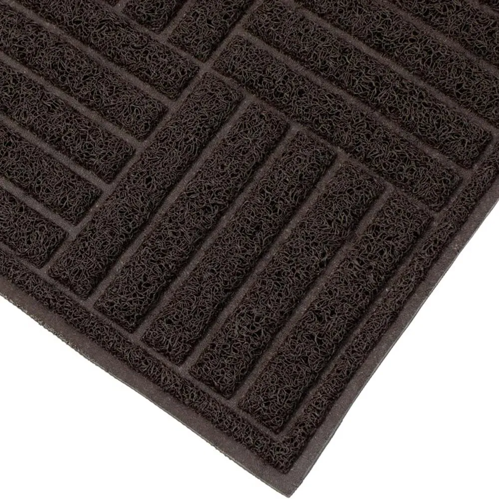 JVL Square Mud Grabber Scraper Doormat - Brown