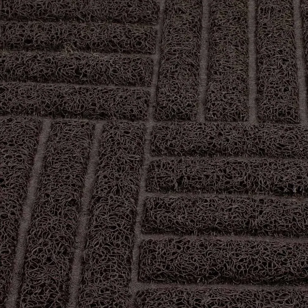 JVL Square Mud Grabber Scraper Doormat - Brown