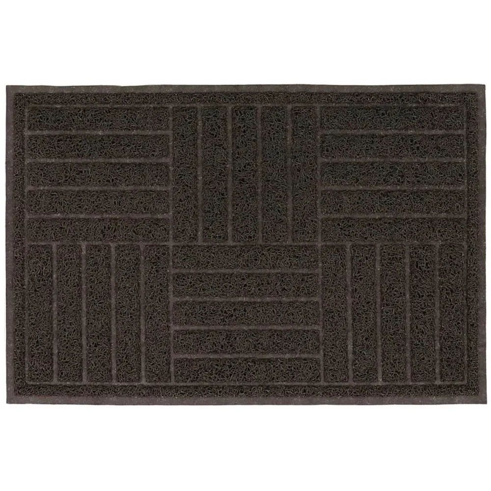 JVL Square Mud Grabber Scraper Doormat - Brown image