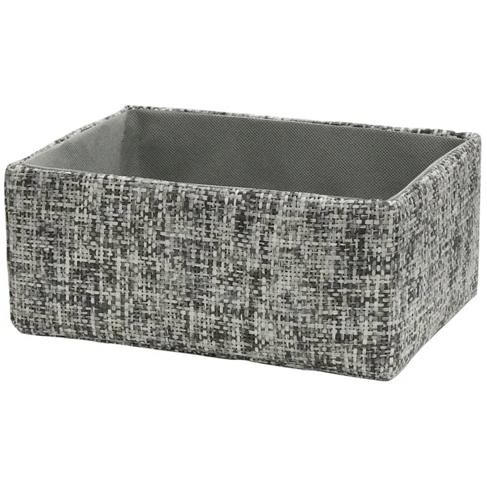 JVL Urban Rectangular Storage Baskets 2 Pack - Grey, Paper