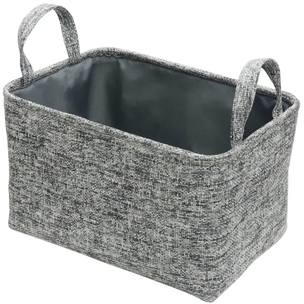 JVL Urban Rectangular Storage Baskets with Handles 3 Pack - Grey