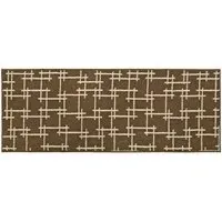 JVL Vector Indoor Washable Runner - Brown