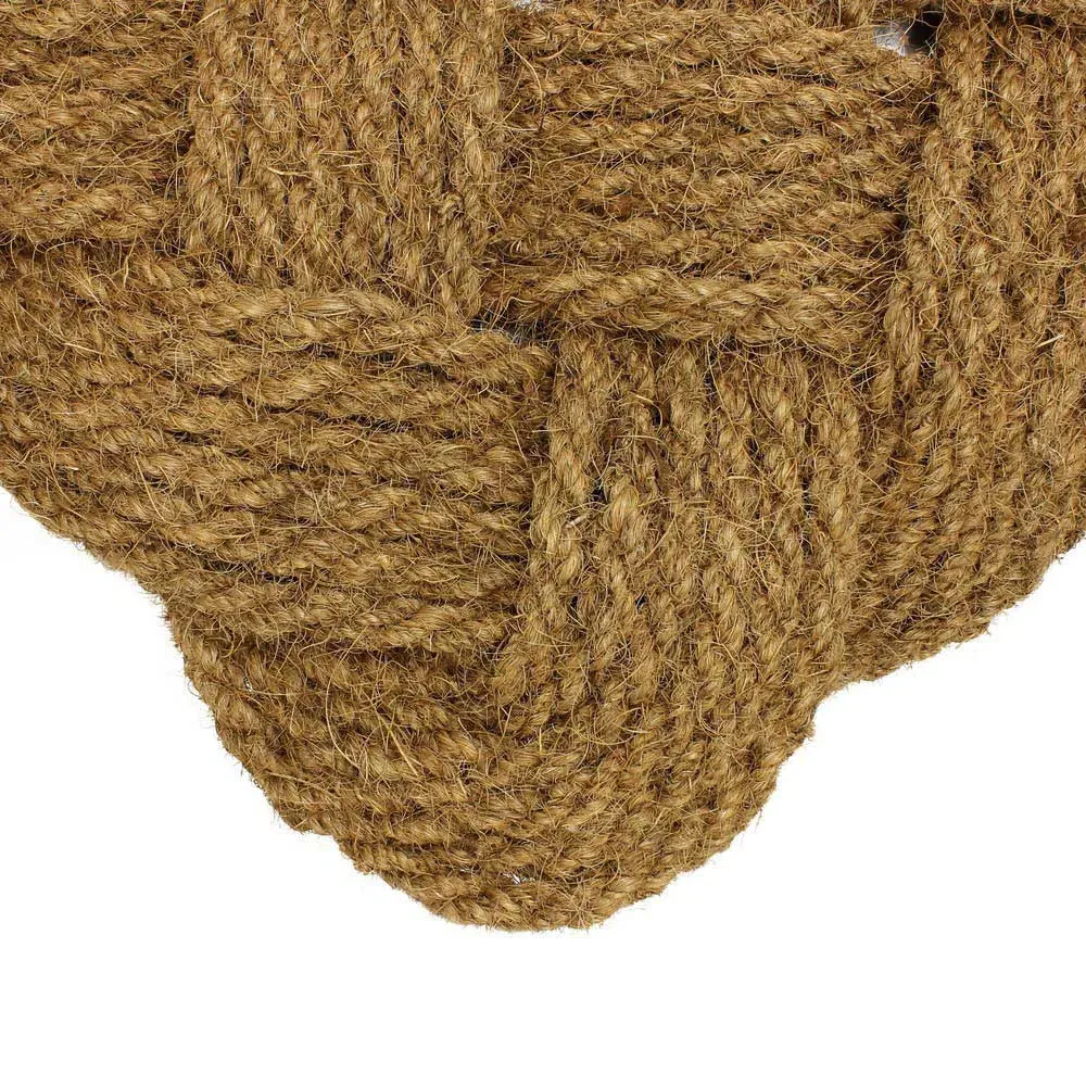 JVL Woven Coir Rope Doormat - Natural