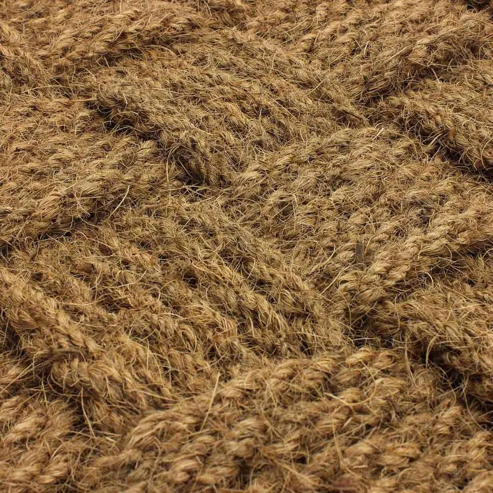JVL Woven Coir Rope Doormat - Natural