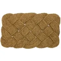 JVL Woven Coir Rope Doormat - Natural