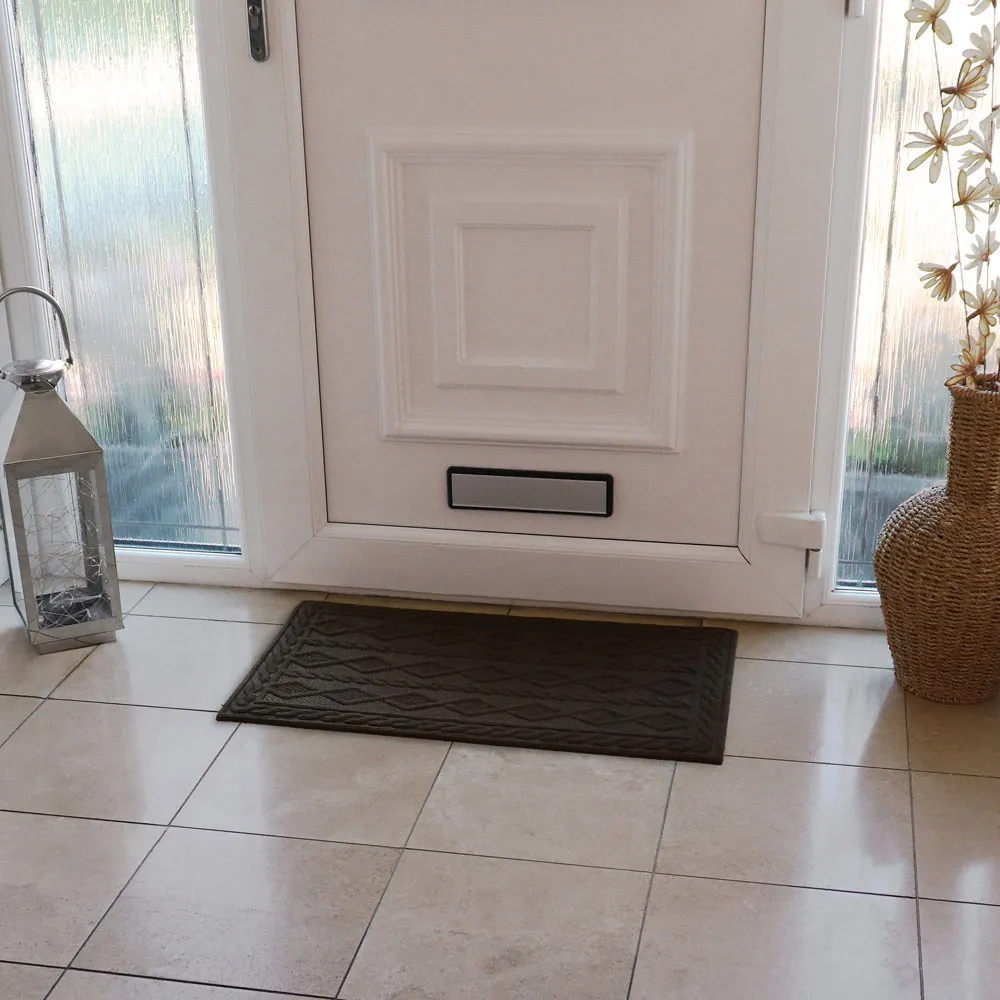 Knit Indoor Scraper Doormat - Brown