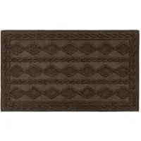 Knit Indoor Scraper Doormat - Brown