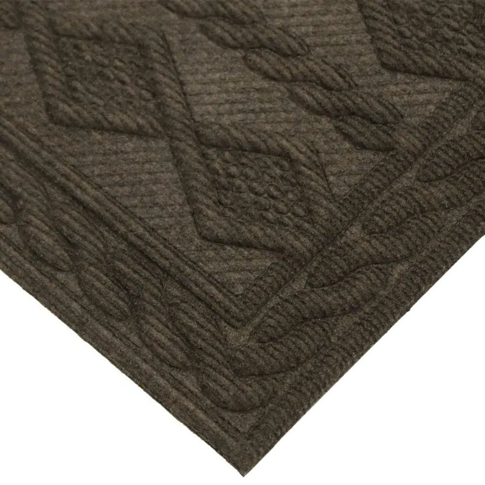 Knit Indoor Scraper Doormat - Brown