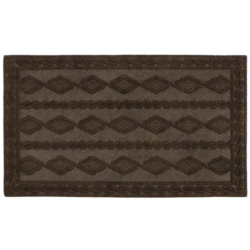 Knit Indoor Scraper Doormat - Brown image