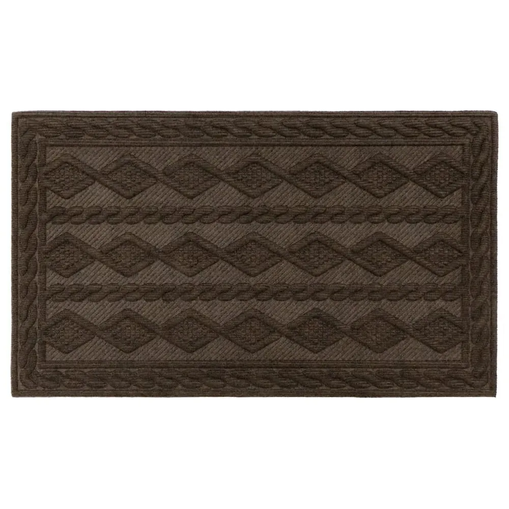 Knit Indoor Scraper Doormat - Brown