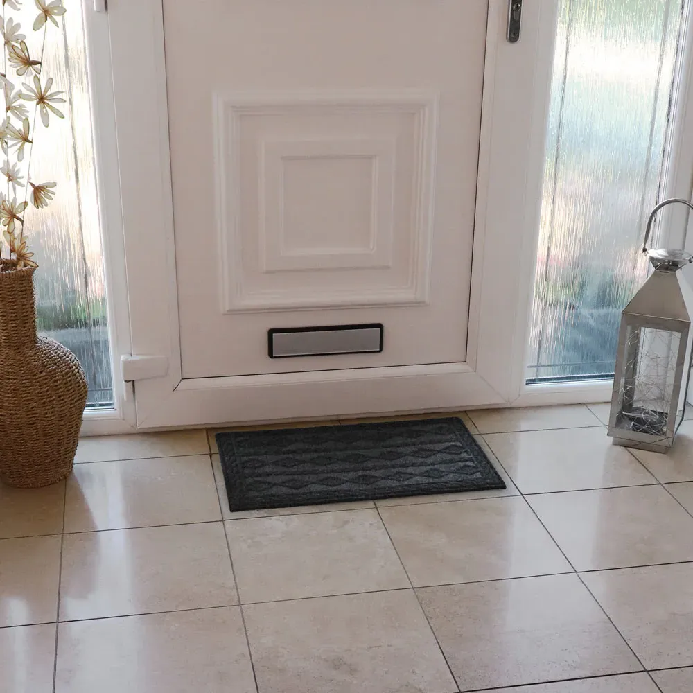 Knit Indoor Scraper Doormat - Charcoal