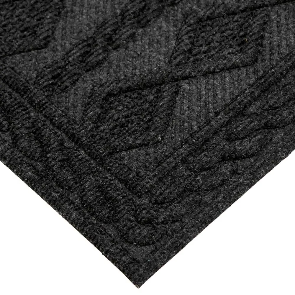 Knit Indoor Scraper Doormat - Charcoal