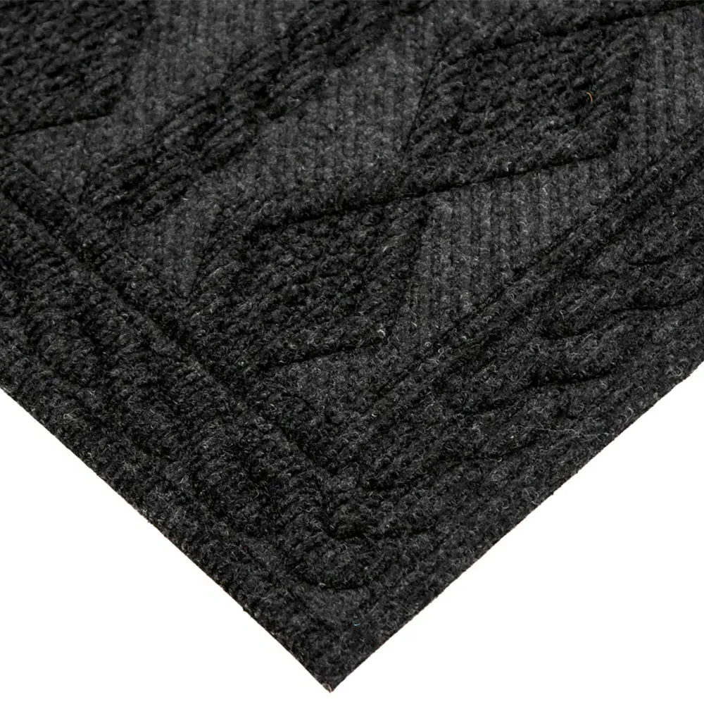 Knit Indoor Scraper Doormat - Charcoal