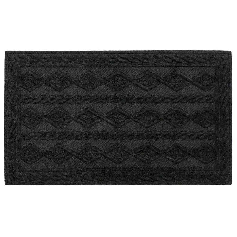 Knit Indoor Scraper Doormat - Charcoal