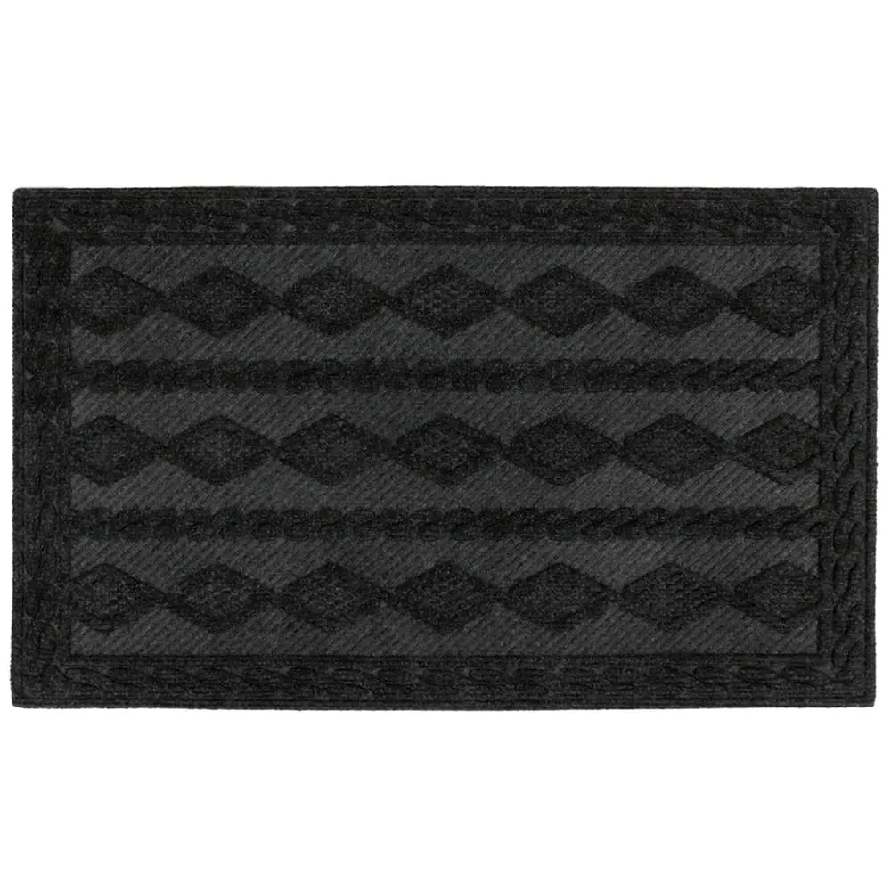 Knit Indoor Scraper Doormat - Charcoal