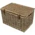 Large Wicker Storage Hamper Basket - Brown, Willow