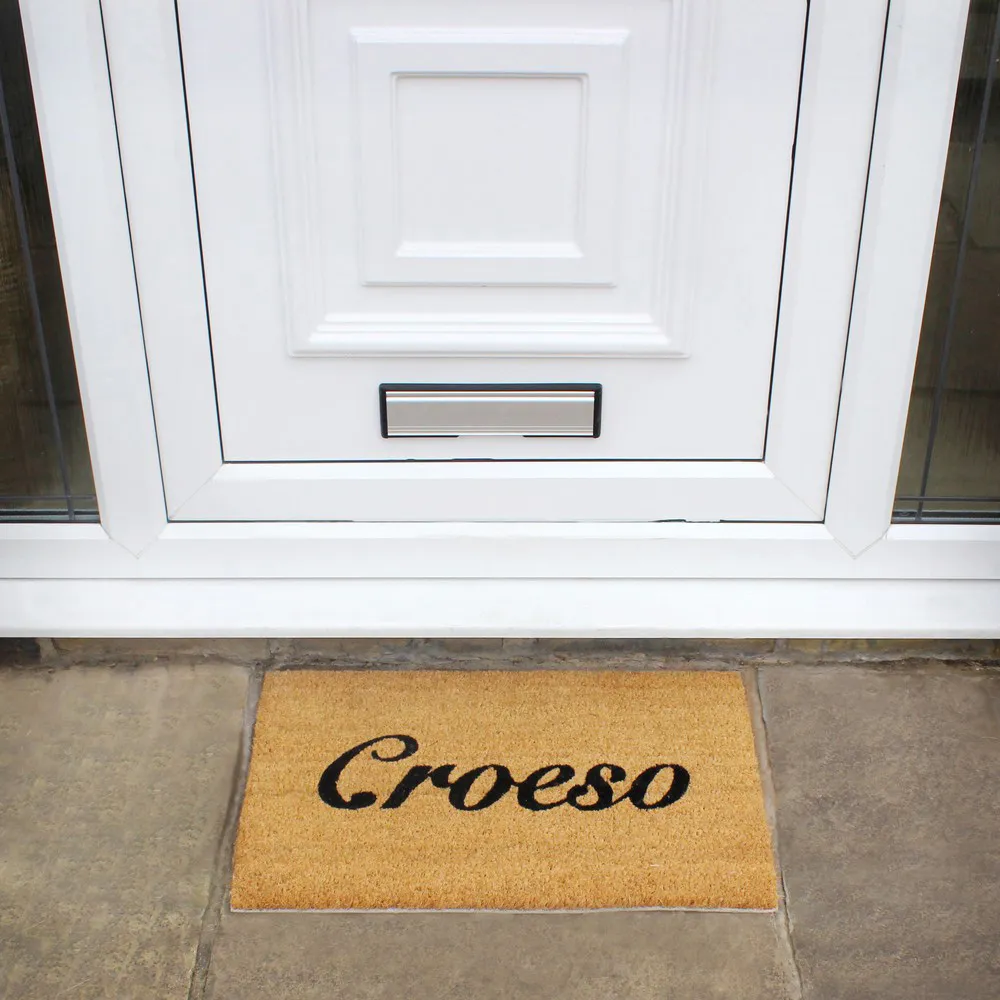 Latex Coir Croeso Doormat - Natural Coir