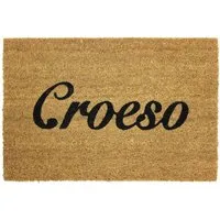 Latex Coir Croeso Doormat - Natural Coir