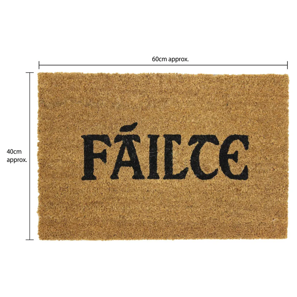 Latex Coir Failte Doormat - Brown, Natural Coir