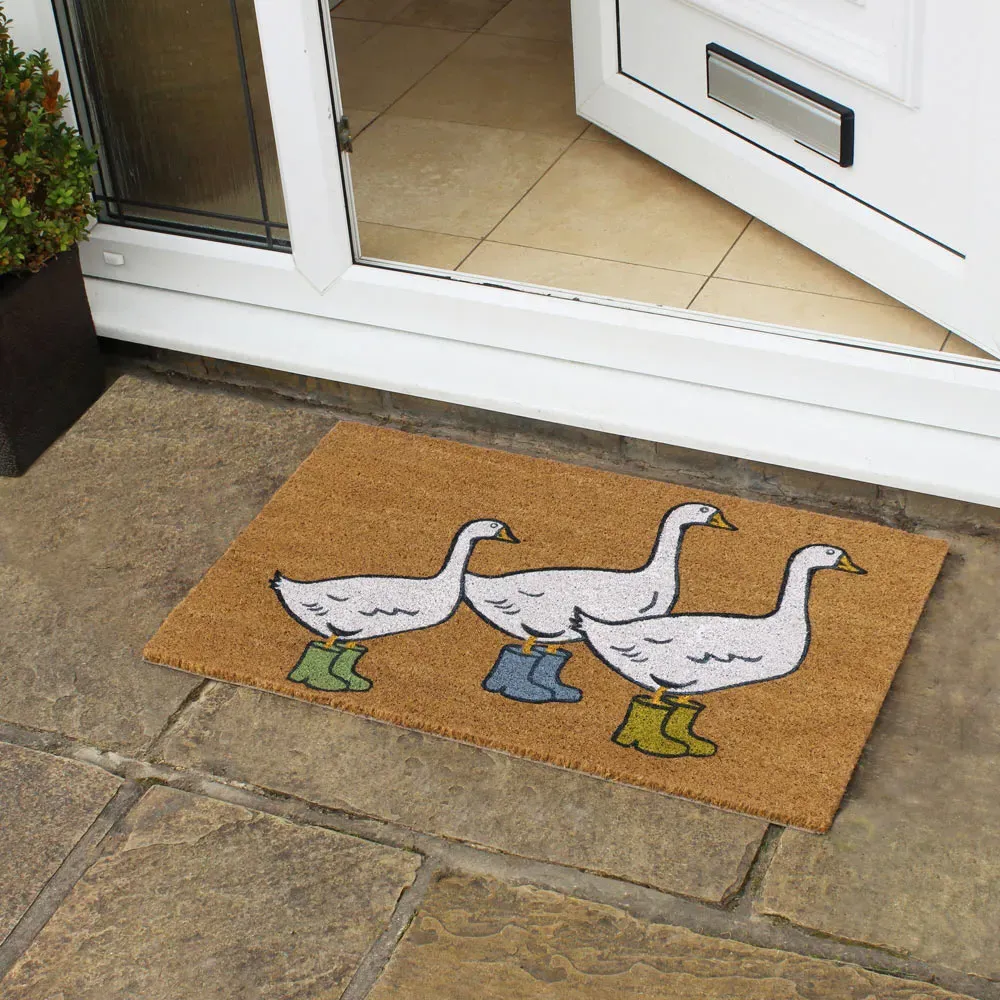 Latex Coir Geese Doormat - Natural Coir