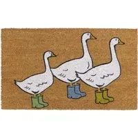 Latex Coir Geese Doormat - Natural Coir