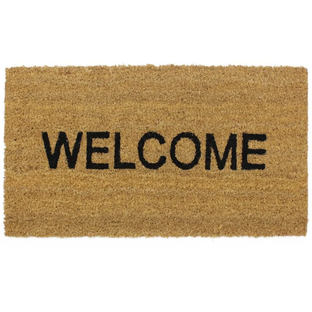 Latex Coir Welcome Doormat - Brown