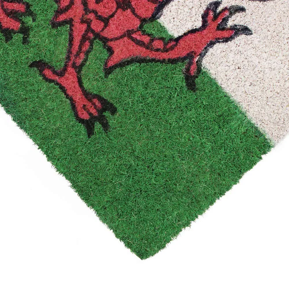 Latex Coir Welsh Dragon Doormat - Natural Coir
